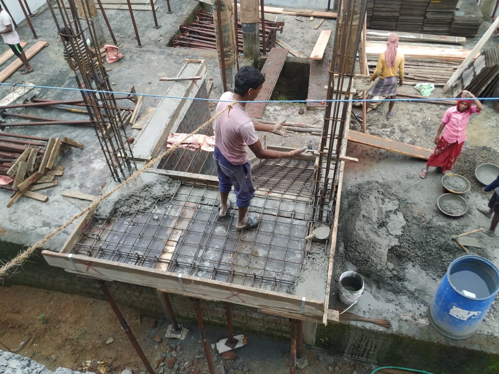 Residential building construction work in progress