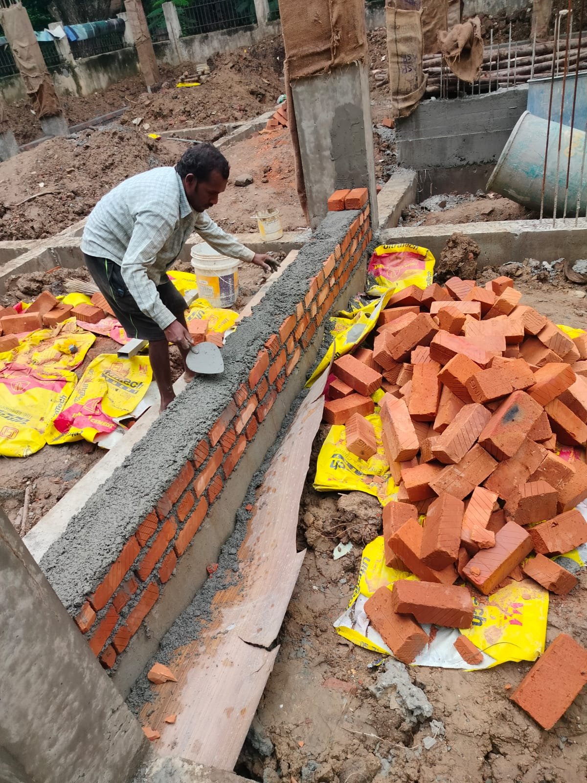 Residential house construction in Chennai showcasing a modern home with sleek design and quality craftsmanship by VRN Aishwaryam Constructions